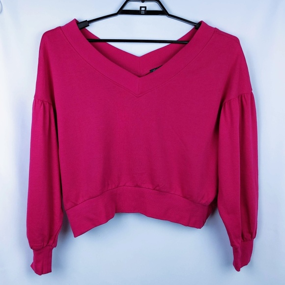Wild Fable Sweaters - Large Hot Pink Off Shoulder Long Sleeve Top